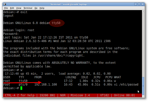 Linux serial port terminal client