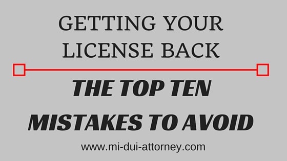 Michigan license restoration lawyer